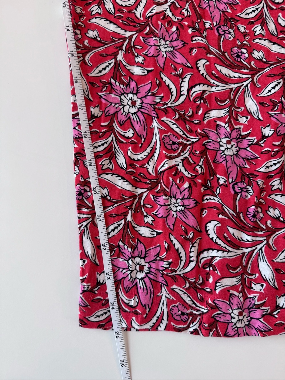 LOFT Pink Floral Wide Leg Pants, Large - Picture 3 of 7